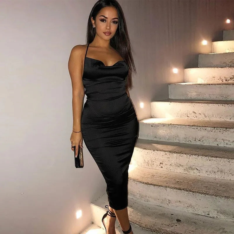 Sexy Solid Slip  Backless Dress ** ONLY ** £10.01