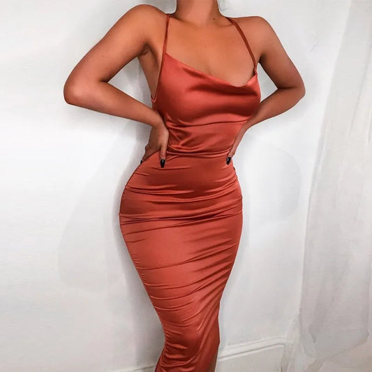 Sexy Solid Slip  Backless Dress ** ONLY ** £10.01