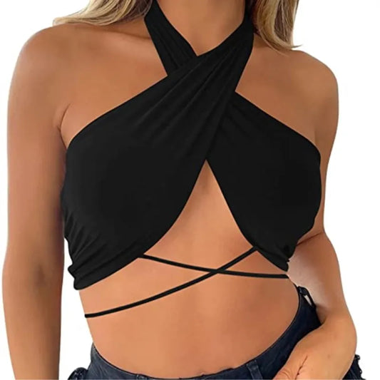 Sexy Halter Backless Crop Top ** ONLY ** £8.01